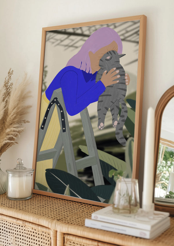 Tablou înramat „Hi Kitty, I love you!” de Jota de jai