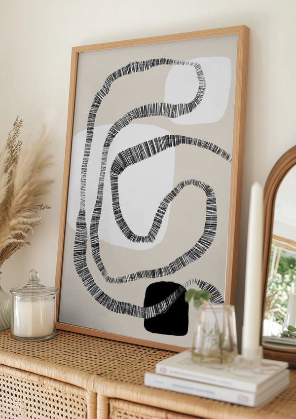 Tablou înramat „Monochrome Paths” de uplusmestudio