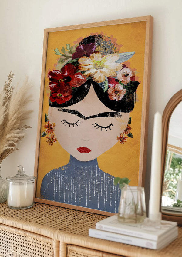 Tablou înramat „Floral Serenity” de Treechild