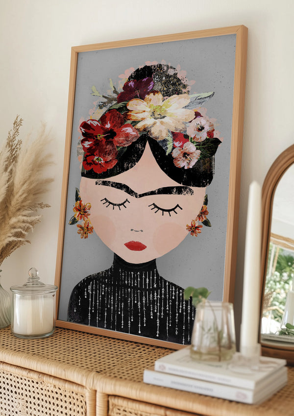 Tablou înramat „Floral Serenity” de Treechild