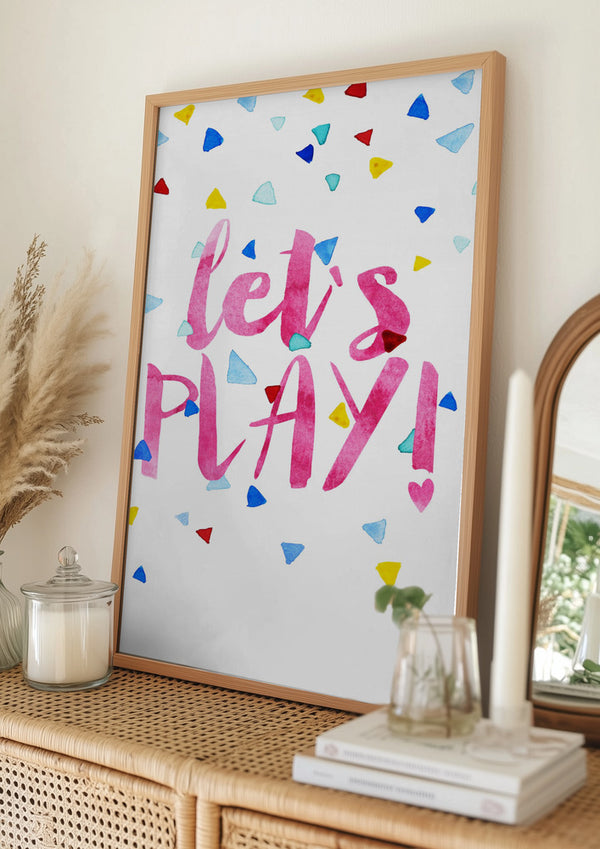 Tablou înramat „Playful Confetti Burst” de Treechild