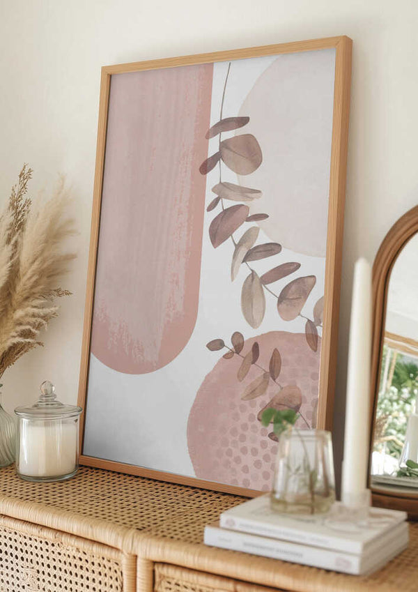 Tablou înramat „boho pink-2” de Sally Ann Moss