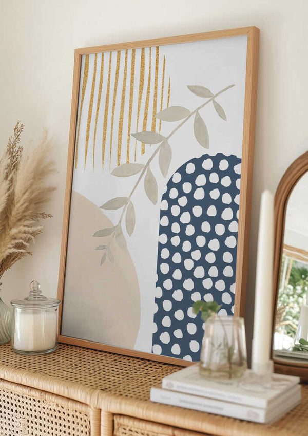 Tablou înramat „boho blue-1” de Sally Ann Moss