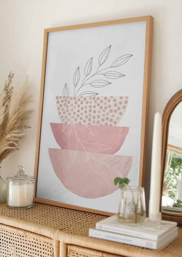 Tablou înramat „Love Pink-3” de Sally Ann Moss