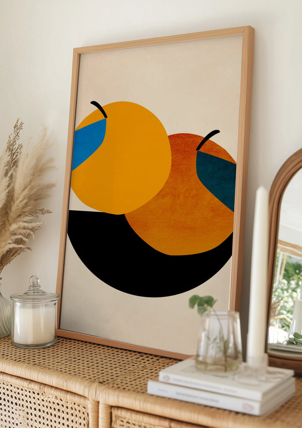 Tablou înramat „Two Oranges” de Kubistika