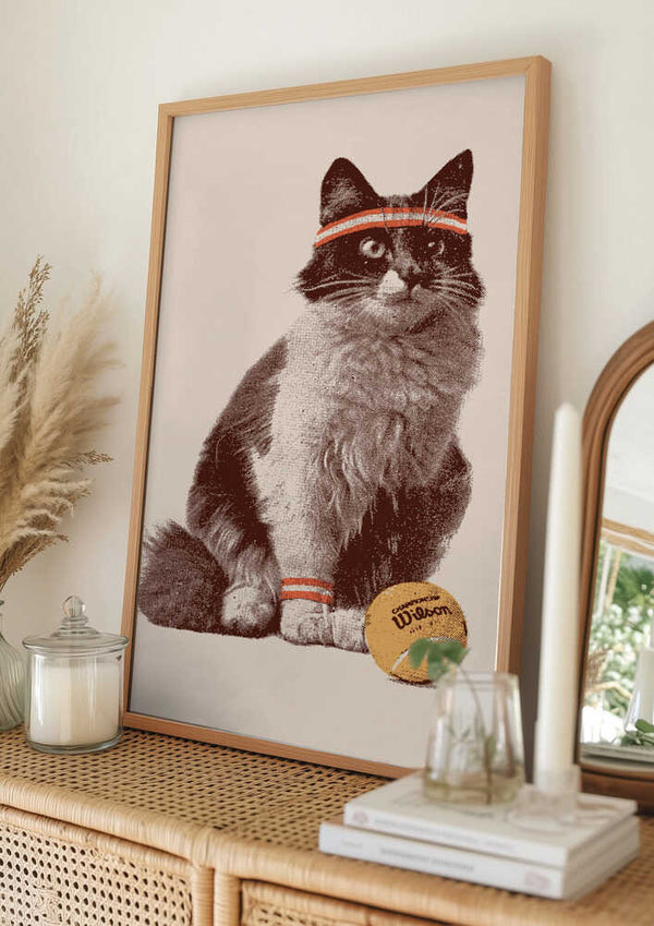 Tablou înramat „Chat Tennis” de Florent Bodart
