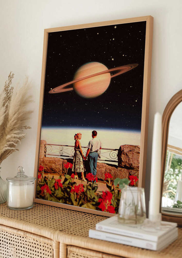 Tablou înramat „Lovers In Space” de Taudalpoi