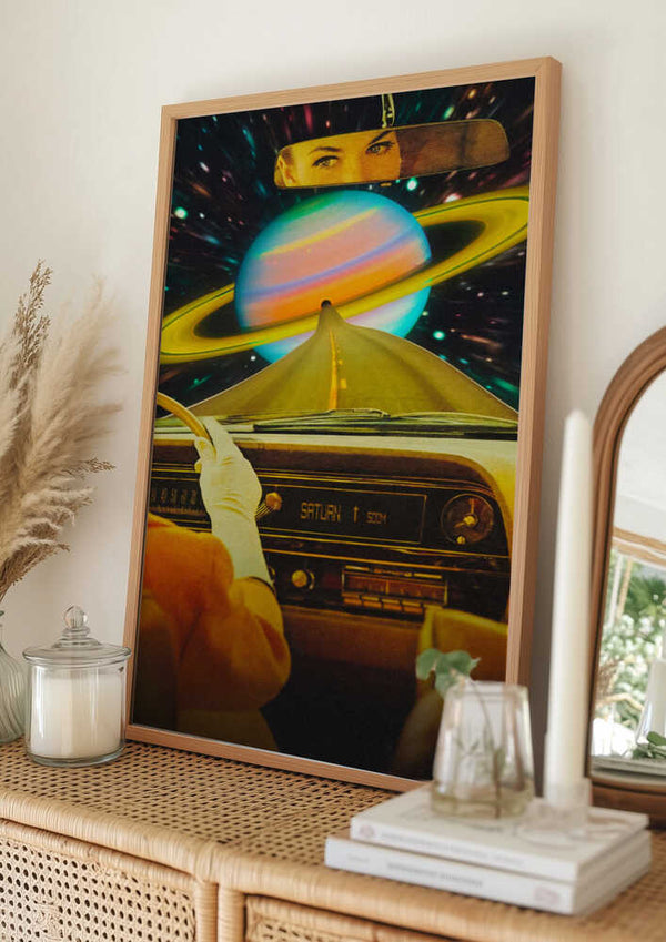 Tablou înramat „Saturn Commute” de Taudalpoi