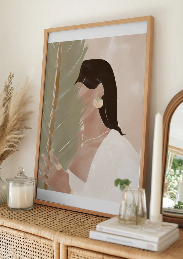 Tablou înramat „Plant Girl” de Ivy Green Illustrations