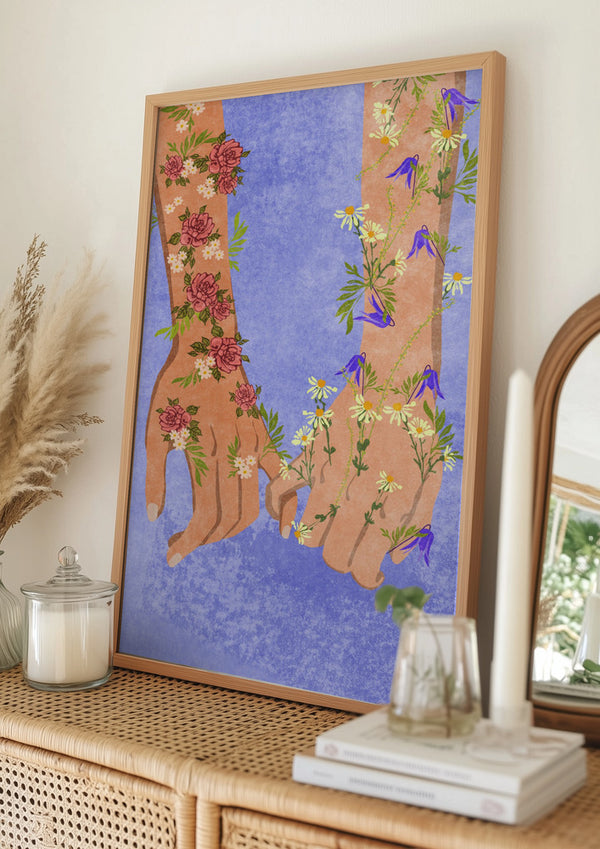 Tablou înramat „Holding hands” de Raissa Oltmanns