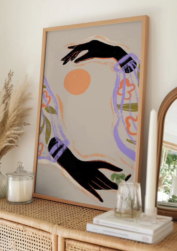 Tablou înramat „Embrace The Sun” de Arty Guava