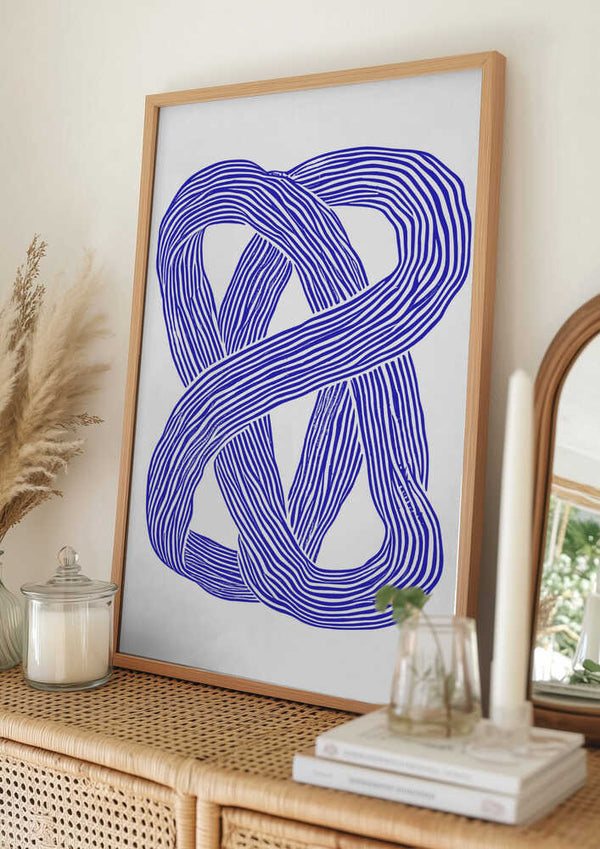 Tablou înramat „Blue Infinity Loop” de Treechild