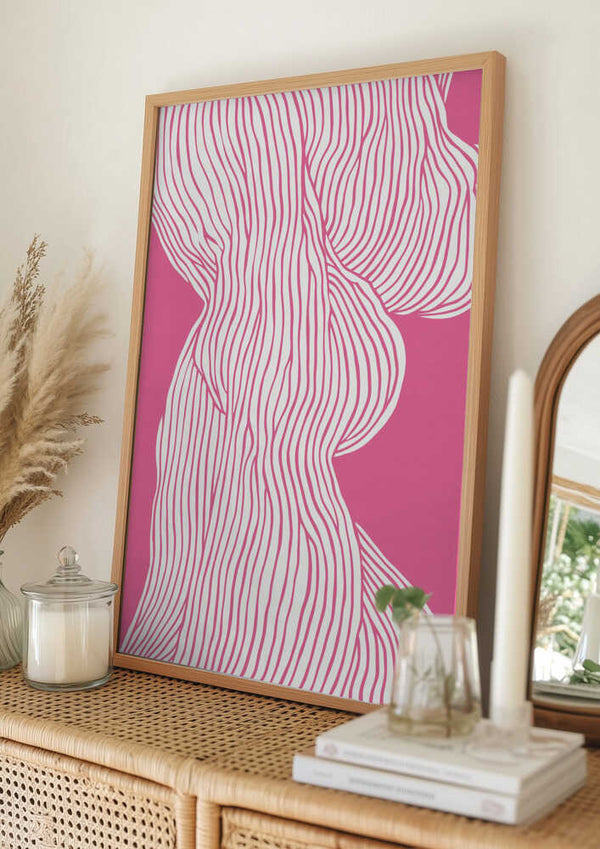Tablou înramat „Flowing Curves” de Treechild