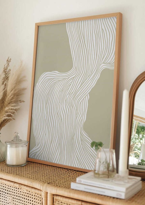 Tablou înramat „Flowing Linescape” de Treechild