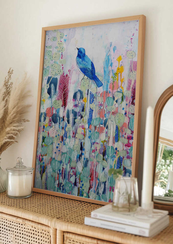 Tablou înramat „Le Temps Suspendu, 2022” de Sylvie Demers