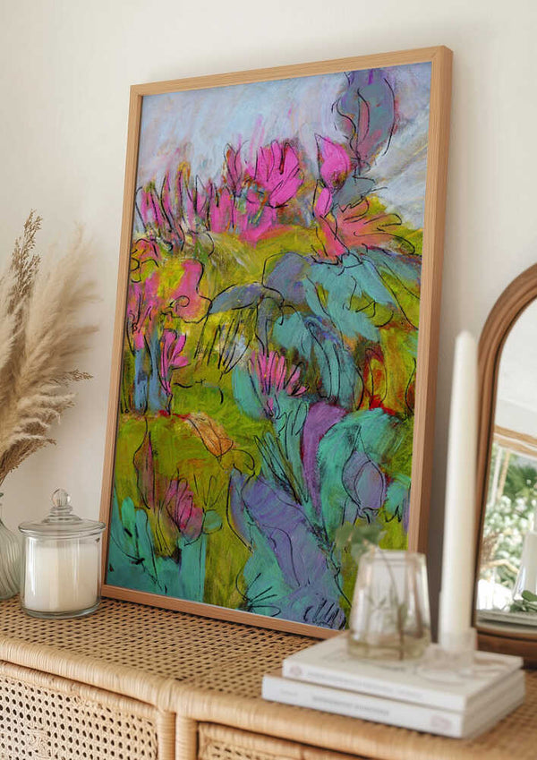 Tablou înramat „Whimsical Garden Dreams” de Dorothy Fagan