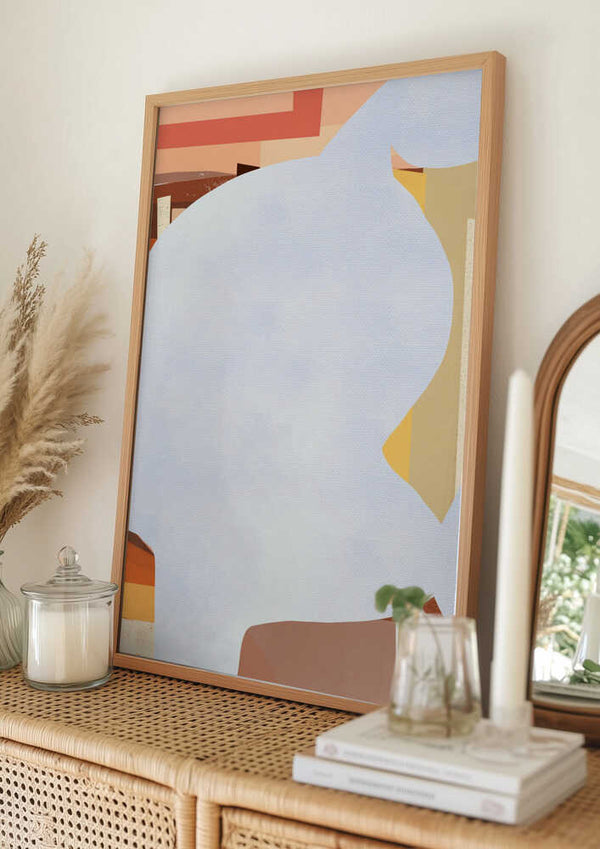 Tablou înramat „Geometric Shapes And Fluid Forms” de Little Dean