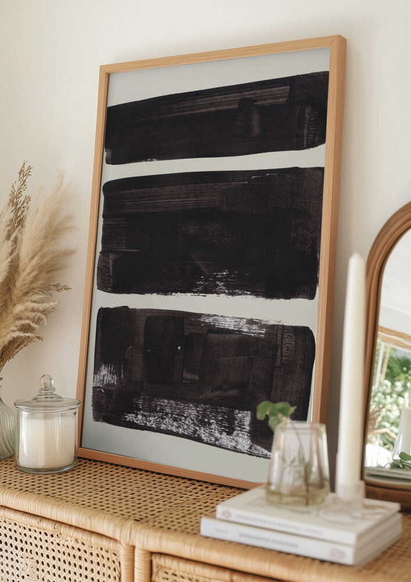 Tablou înramat „Ink Motif 9” de Ejaaz Haniff