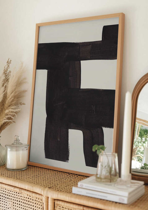 Tablou înramat „Ink Motif 40” de Ejaaz Haniff