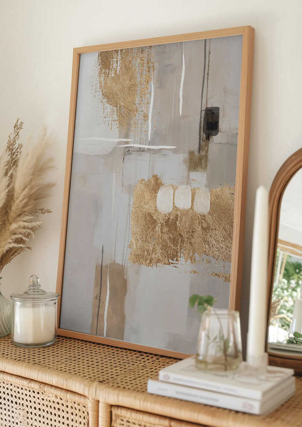 Tablou înramat „Golden Canvas” de Sally Ann Moss