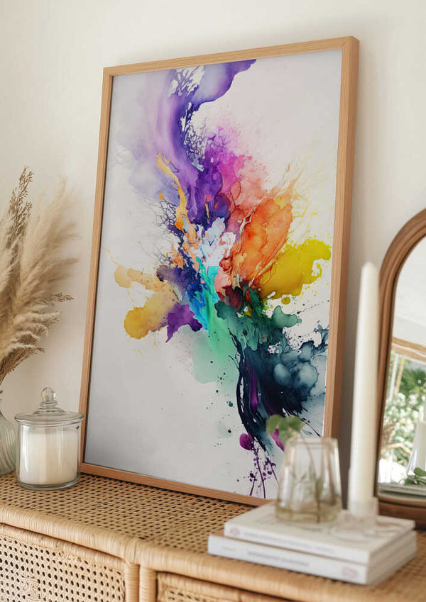 Tablou înramat „Vibrant Color Burst” de Mauro