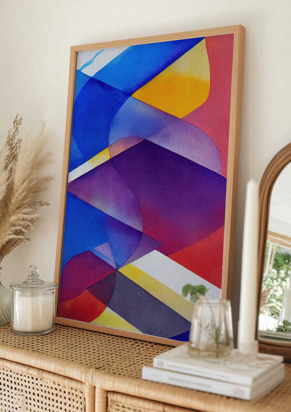 Tablou înramat „Vibrant Overlap” de Mauro