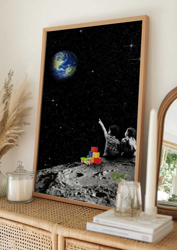 Tablou înramat „Together From the Moon” de Dikhotomy