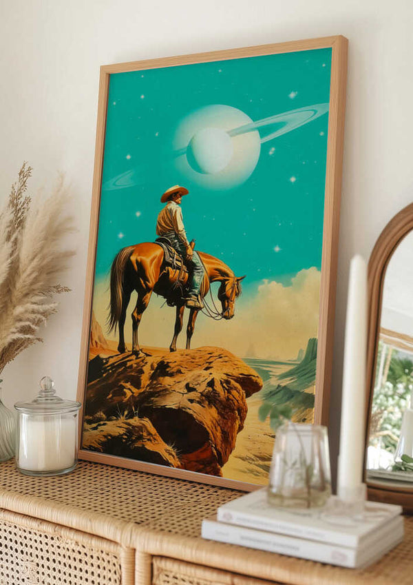 Tablou înramat „A Western Astronaut” de Taudalpoi