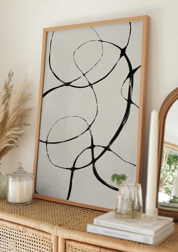 Tablou înramat „Entwined Lines” de Treechild