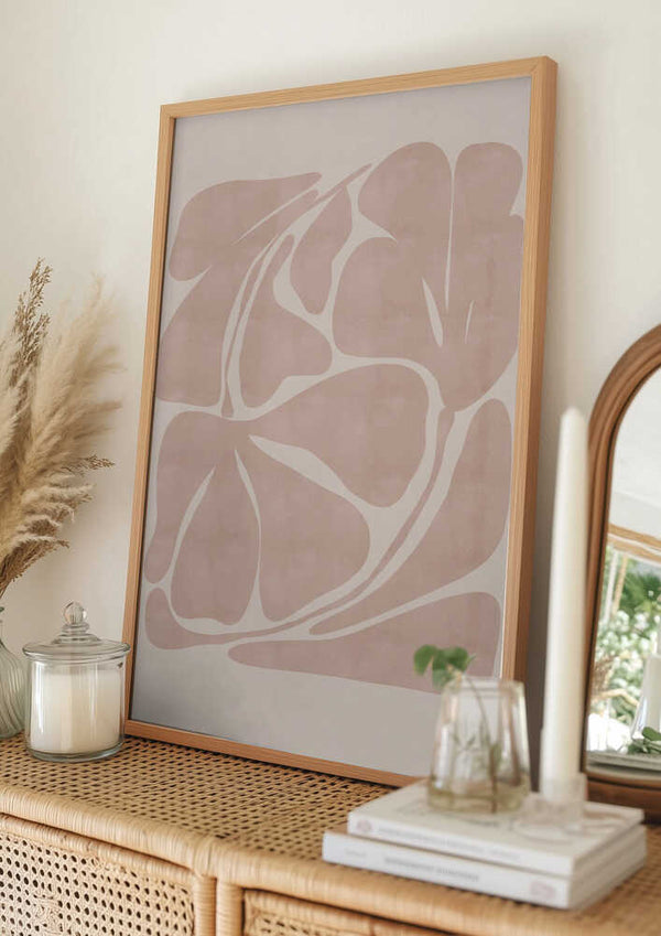 Tablou înramat „Beige Abstract Shapes” de Anne-Marie Volfova