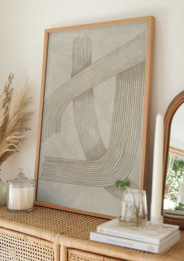 Tablou înramat „Abstract Sophisticated Line 01” de Lucrecia Caporale