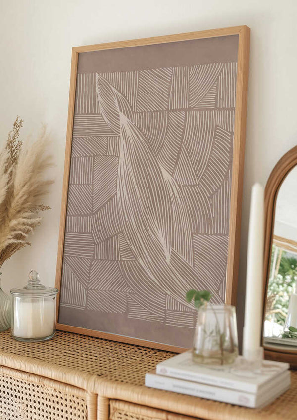 Tablou înramat „Abstract Irregular Lines” de Lucrecia Caporale