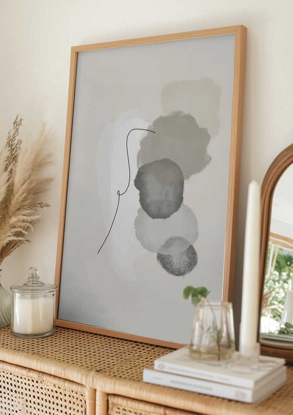 Tablou înramat „Organic shapes in boho style” de Imaginative