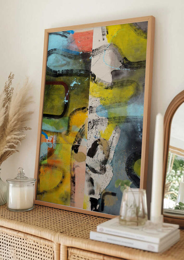 Tablou înramat „Abstract” de Poonam Choudhary