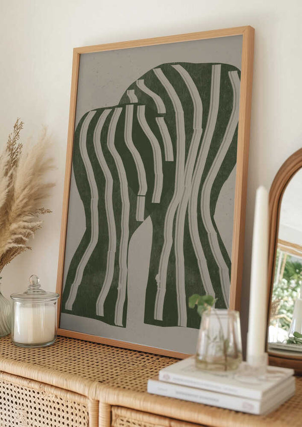 Tablou înramat „Curved Stripes” de THE MIUUS STUDIO