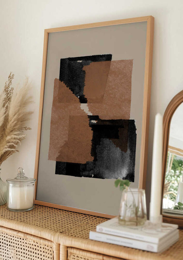 Tablou înramat „Earthy Blocks Blend” de THE MIUUS STUDIO