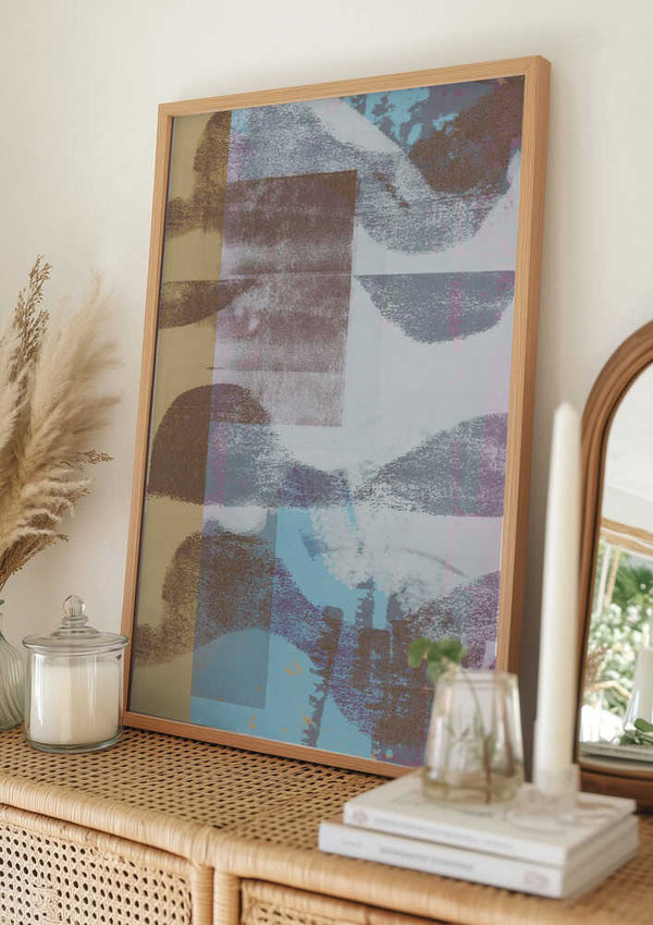 Tablou înramat „Abstract Shapes In Warm Pastel Colors 0010” de Dina Dankers