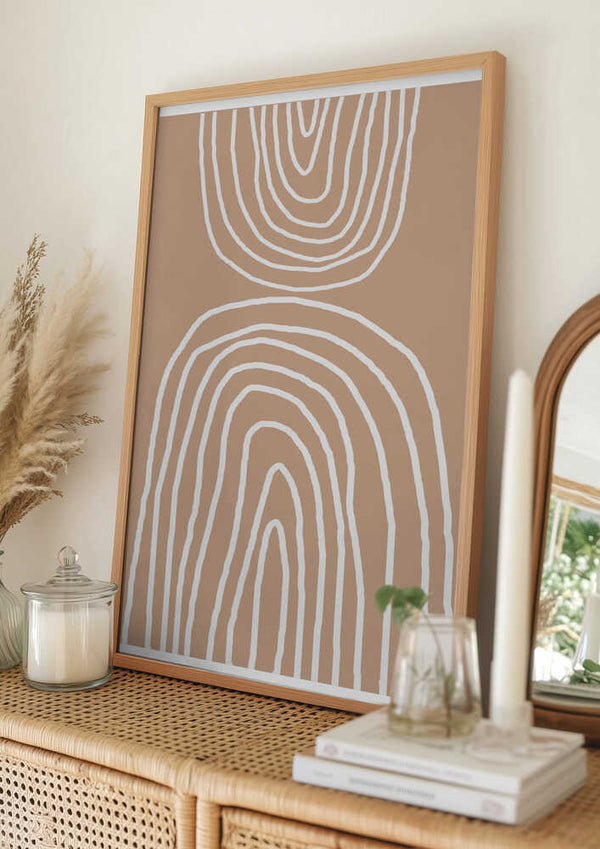 Tablou înramat „Earthy Layers Harmony” de THE MIUUS STUDIO