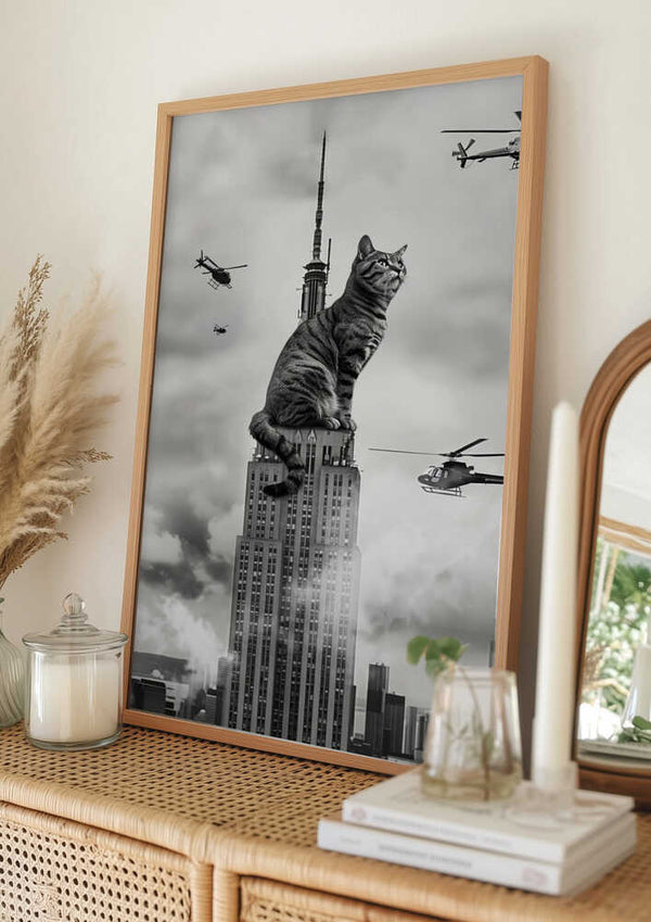 Tablou înramat „Cat on top” de Dikhotomy