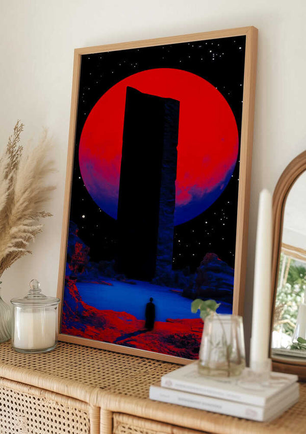 Tablou înramat „Red Moon Aura” de Taudalpoi