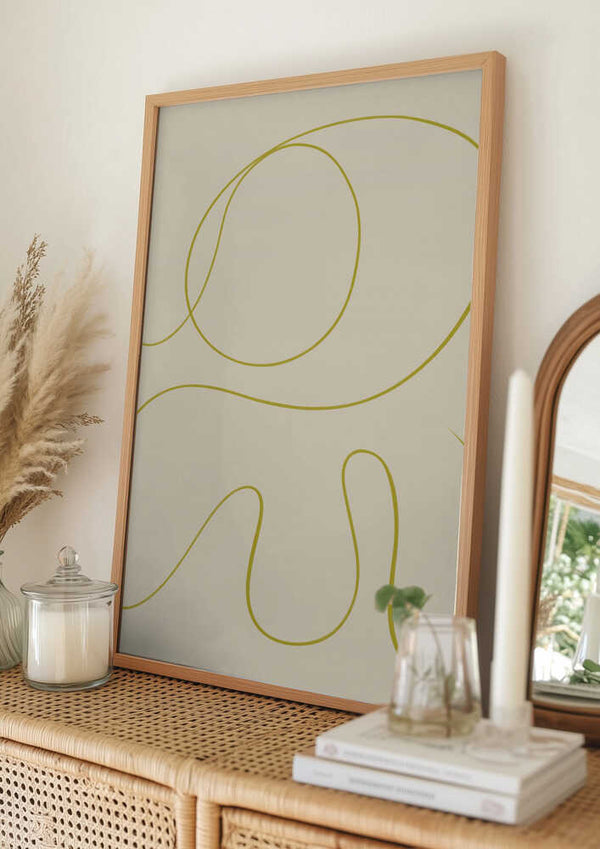 Tablou înramat „Curved Line Dance” de Treechild