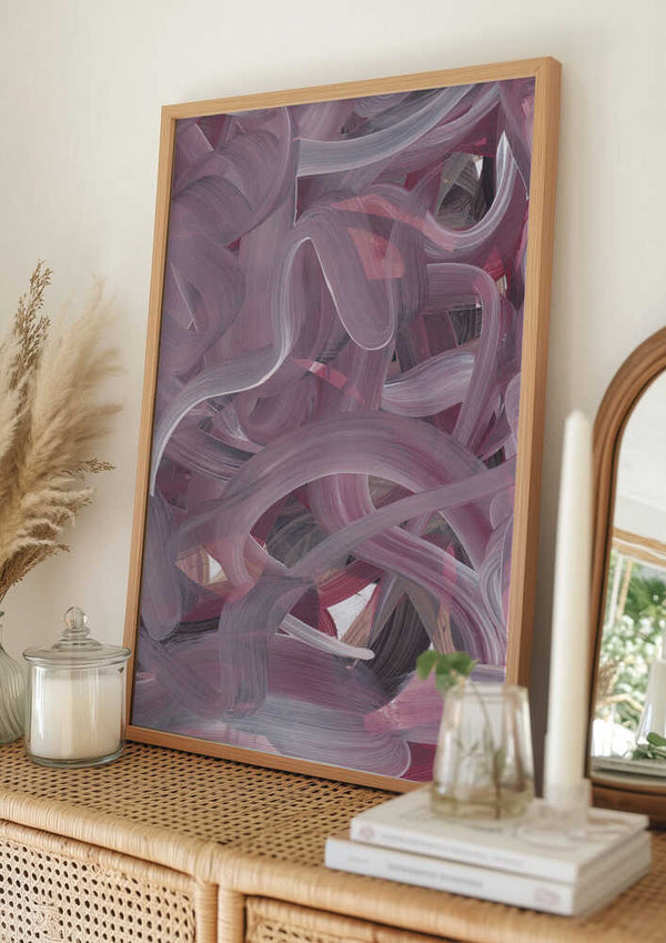 Tablou înramat „Pink abstract” de Maira Ribena