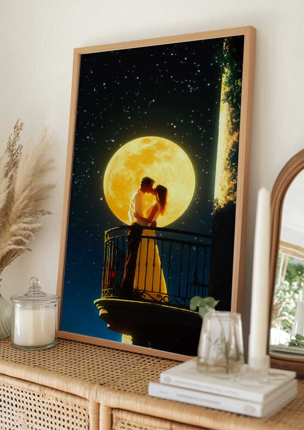 Tablou înramat „Love Under the Moon” de Taudalpoi