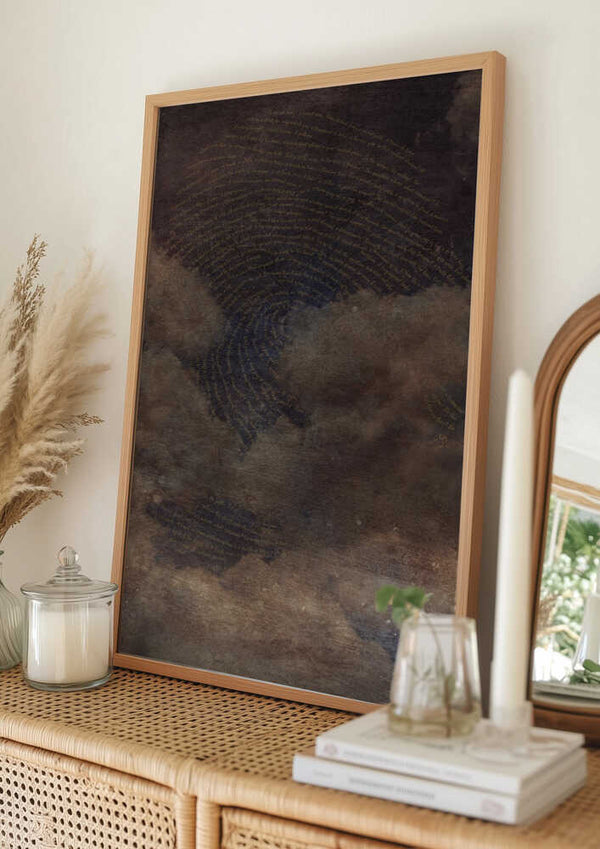 Tablou înramat „Sign In the Sky Brown” de Pia Lilenthal