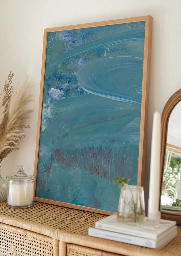 Tablou înramat „Azure Whispers” de Maira Ribena