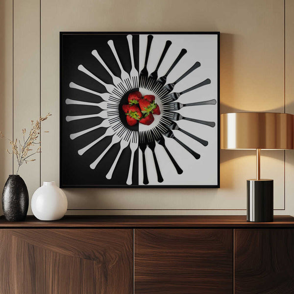 Tablou înramat „Strawberry Designs” de Mike Melnotte