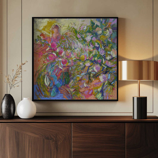 Tablou înramat „Vibrant Floral Petals” de Dorothy Fagan