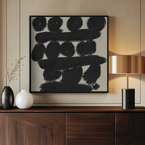 Tablou înramat „Circles abstract 03” de Little Dean