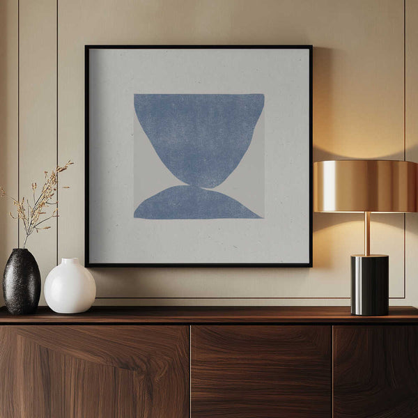 Tablou înramat „Blue Symmetry” de THE MIUUS STUDIO