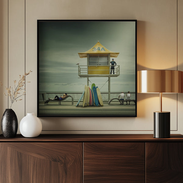 Tablou înramat „The life guard” de Adrian Donoghue